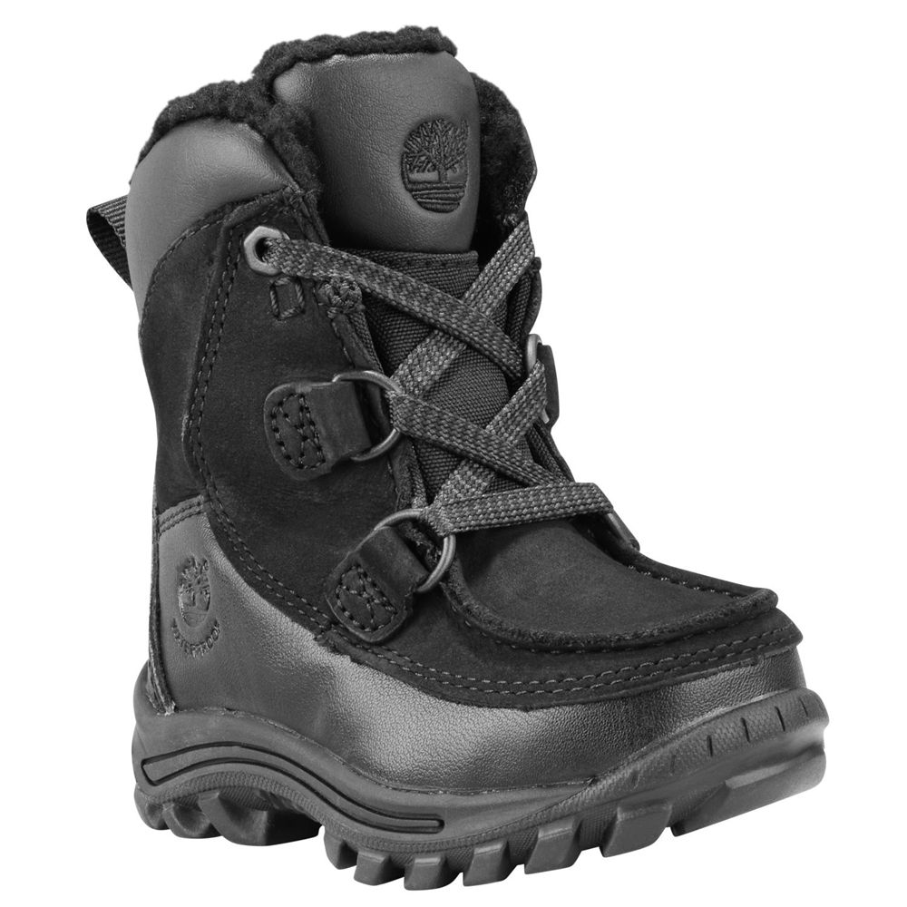 Bocanci De Zapada Timberland Copii Negrii - Toddler Chillberg Waterproof - Romania - DPMSEB431